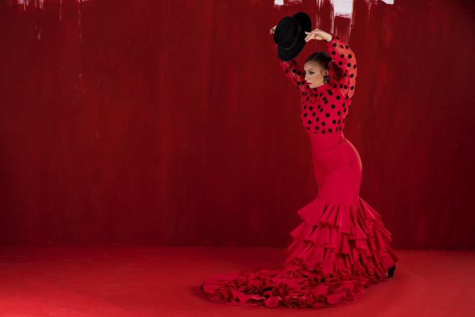 Woman Dressed in Red - Flamenco - Spain