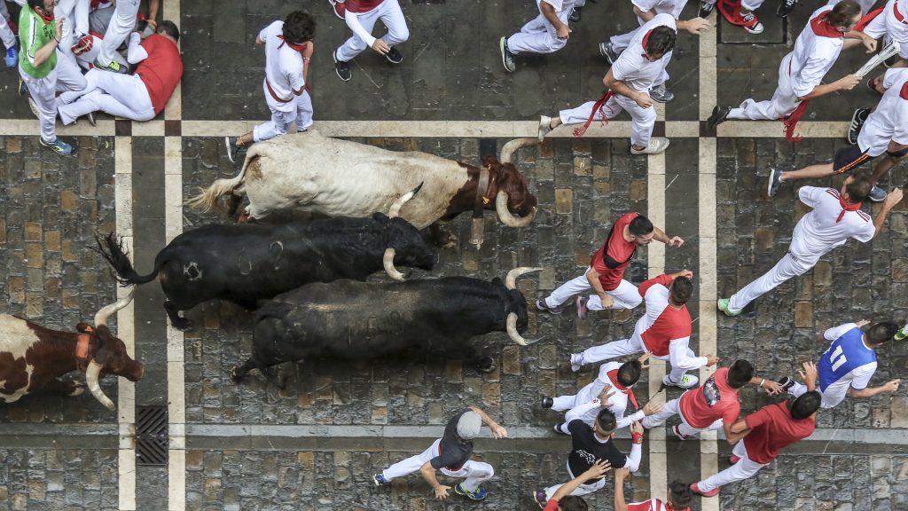 Running of the Bulls - festival in Spain
