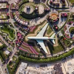 Aerial Photography of Park With Airplane